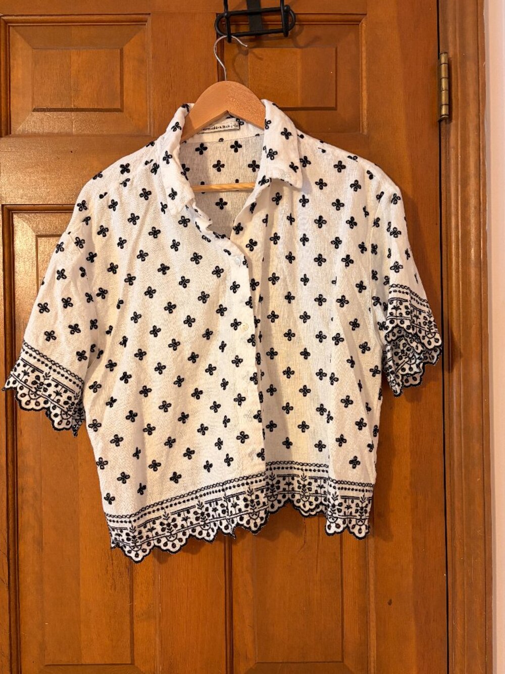 Abercrombie Embroidered Linen Button Down